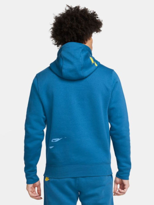 Nike Sportwear Essentials Men's Sweatshirt with Pockets Blue