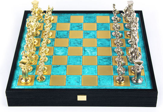 Manopoulos Handgefertigt Schach Metallisch E-Gitarren mit Schachfiguren 41x41cm