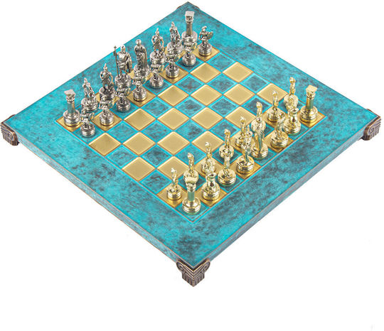Manopoulos Χειροποίητο Σκάκι Μεταλλικό με Πιόνια 28x28cm