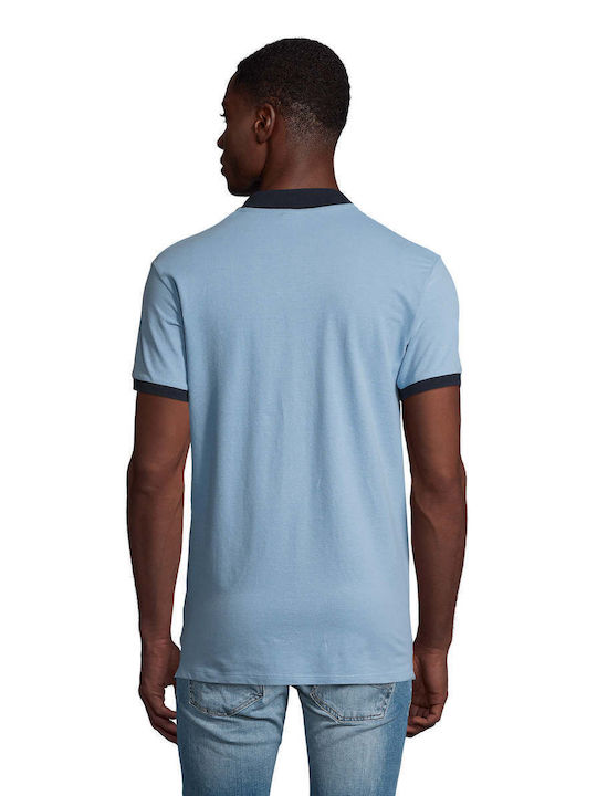 Sol's Prince Men's Short Sleeve Promotional Blouse Sky Blue