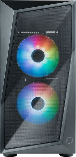 CoolerMaster CMP 320 Gaming Mini Tower Κουτί Υπολογιστή με Πλαϊνό Παράθυρο και RGB Φωτισμό Μαύρο