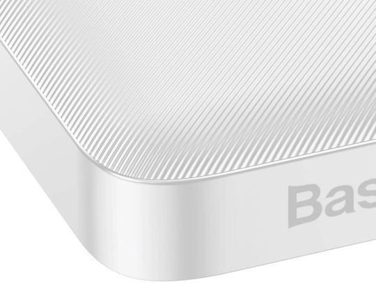 Baseus Bipow Overseas Edition Power Bank 10000mAh 20W with 2 USB-A Ports and USB-C Port White
