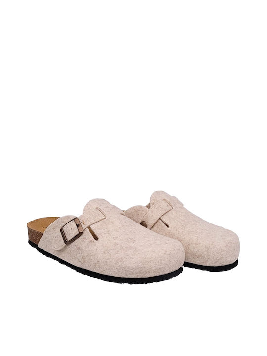 Woolen Winter Women's Beige Slippers