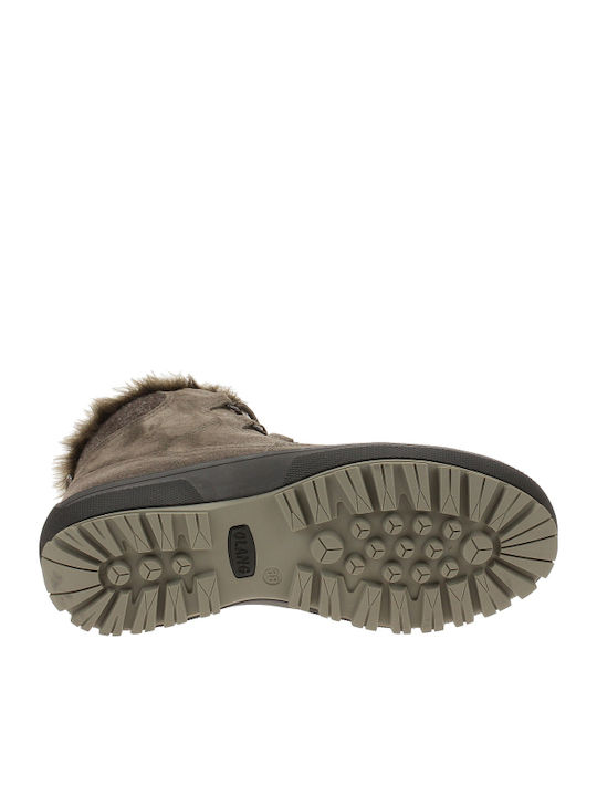 Suede Snow Boots with Laces & Fur Venere Tex Brown