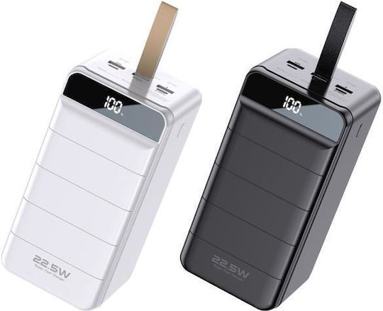 WK WP-271 Power Bank 80000mAh 22.5W with 3 USB-A Ports and USB-C Port Power Delivery / Quick Charge 3.0 Minre White