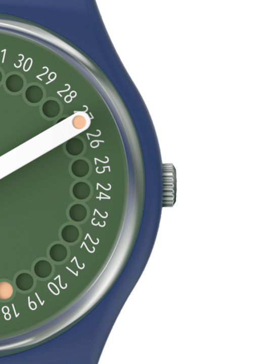 Swatch Swatch Women's Watch with Navy Blue Rubber Strap