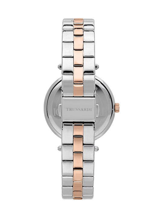 Trussardi T-shiny Damen Uhr mit Silber Metallarmband