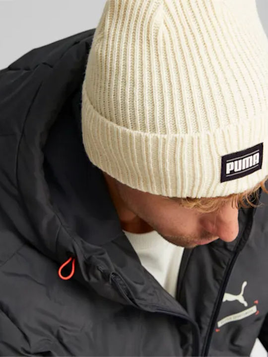 Beanie Unisex Beanie mit Rippstrick in Weiß Farbe