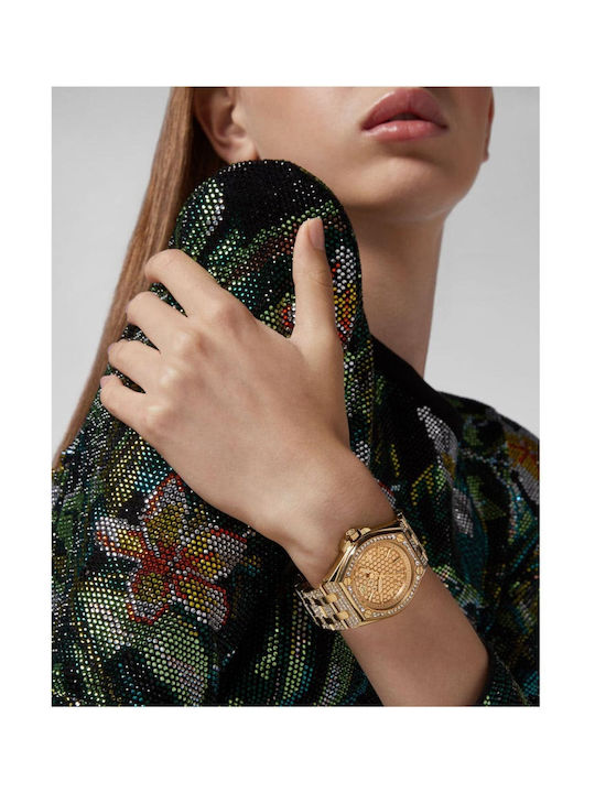 Watch with Gold Metal Bracelet