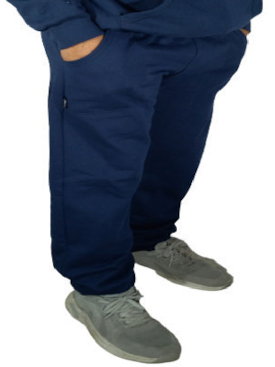 Star Body H Men's Sweatpants with Rubber Navy Blue