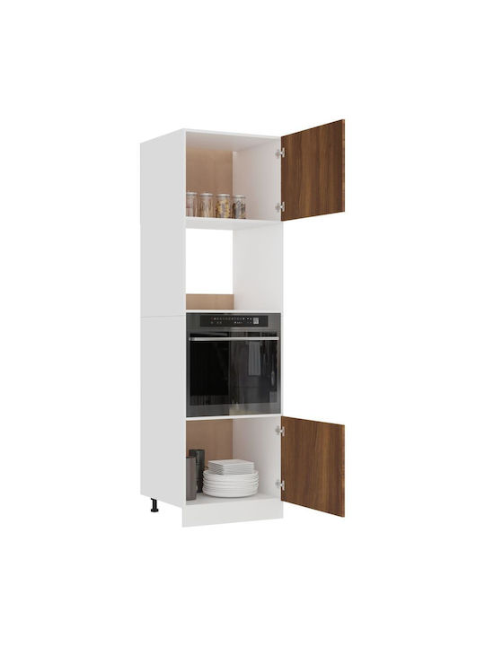 Oberschrank für Ofen Boden Brown Oak 60x57x207Stück