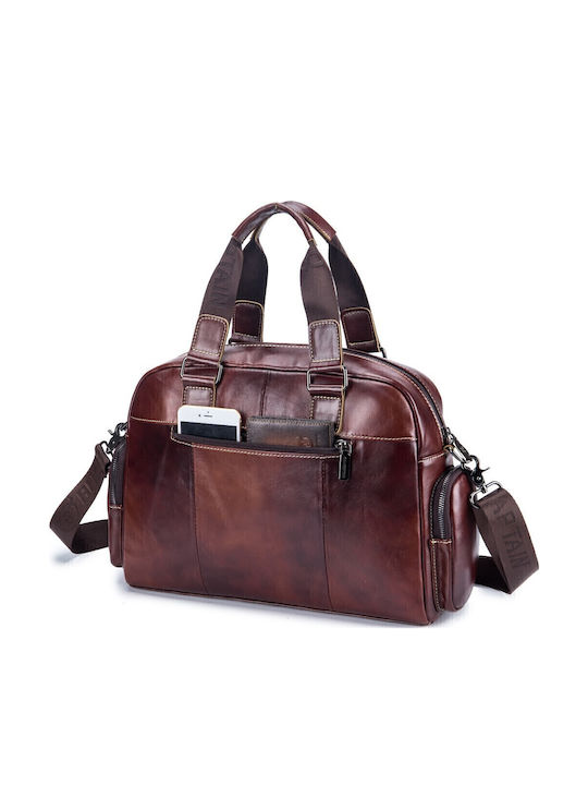GWB-047 Leather Men's Briefcase Brown