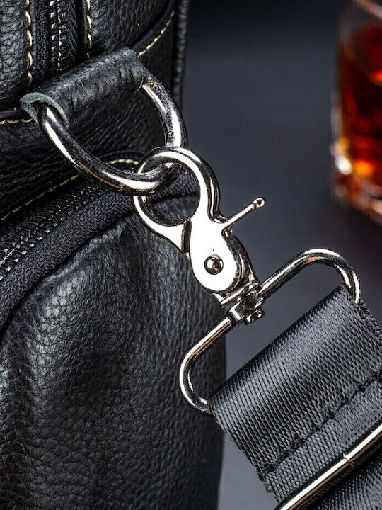 Δερμάτινος Ανδρικός Χαρτοφύλακας Μαύρος