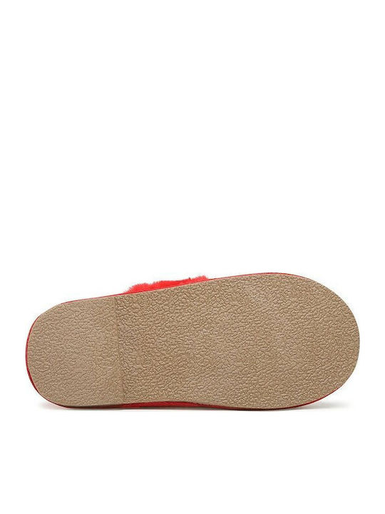 Santa Slippers Κλειστές Γυναικείες Παντόφλες Chinese Red