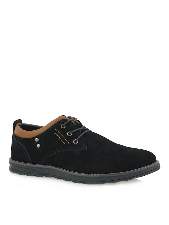 JK London Men's Suede Casual Shoes Black