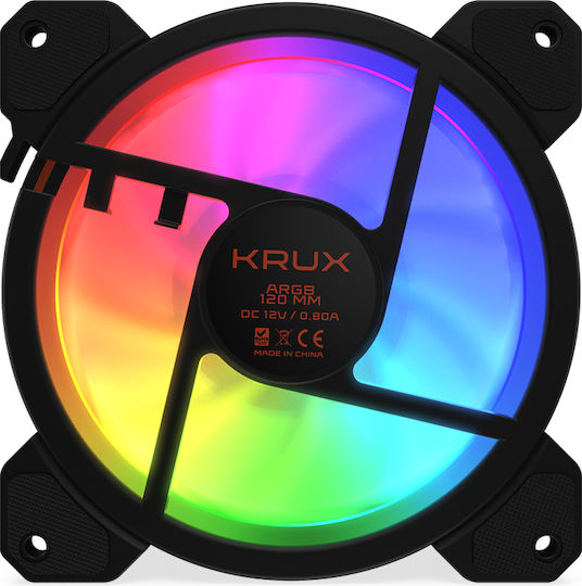 Krux Lunar 120 3-Pin ARGB Lighting Case Fan