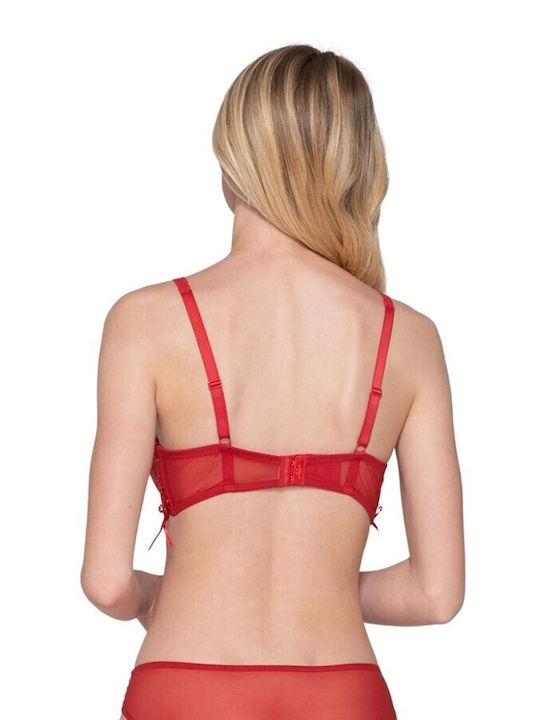 Luna Balconette Balconette Bra without Padding Red