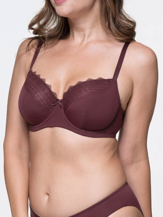 Makayla Bra Underwire Black/Bordeaux