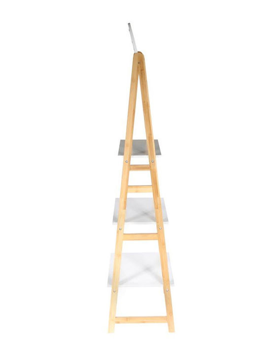 The Home Deco Factory Επιδαπέδια Ραφιέρα Μπάνιου Bamboo με 3 Ράφια 43x36x163cm