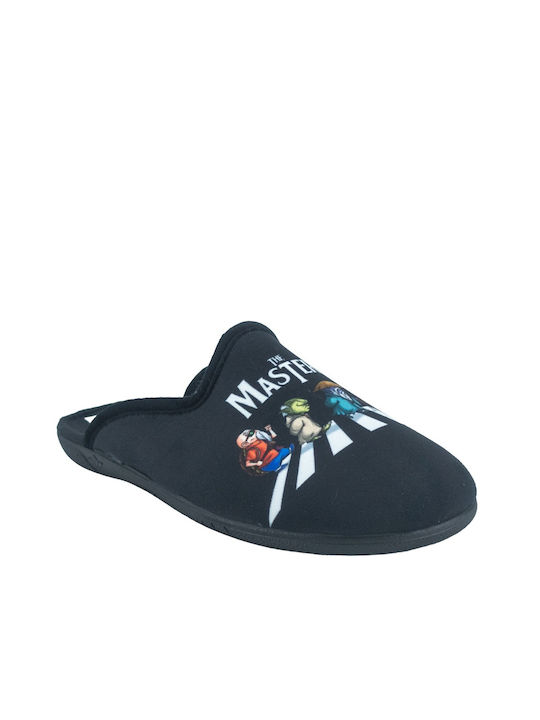 Dicas Men's Printed Slippers Black