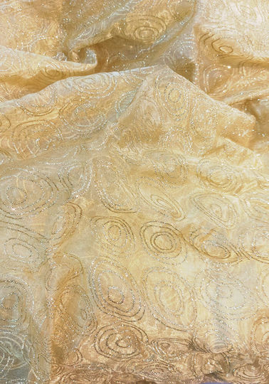 Zaros Χριστουγεννιάτικο Ύφασμα Χρυσό 150x150cm Χρυσό 3x1,5m