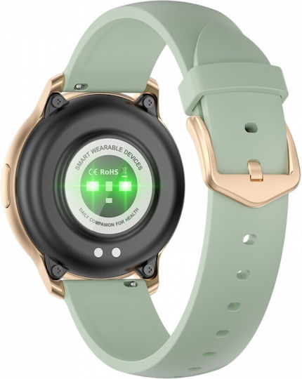 Oromed Active Pro 1 Aluminium Smartwatch με Παλμογράφο (Χρυσό / Πράσινο)