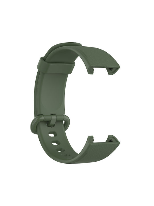 Litchi Texture Strap Synthetic Leather Dark Green (Mi Watch Lite)