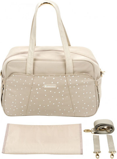 Kikka Boo Shoulder/Hand Diaper Bag Chelsea Dots Beige 43x16x28cm.