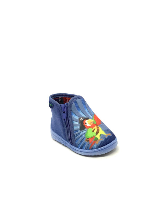 Παντόφλες Μποτάκια Ανατομικές για Αγόρι mini max CAPTAIN-blue