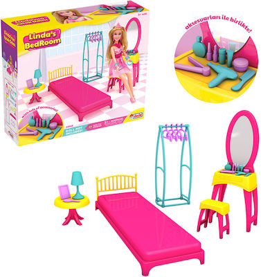 Dede Linda Κρεβατοκάμαρα Doll Set