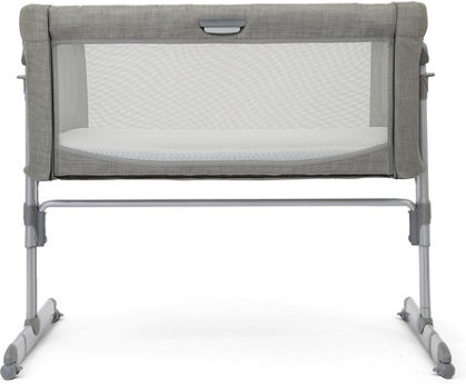 Joie Roomie Glide Baby Cradle with Mattress Side Opening and Wheels Foggy Gray