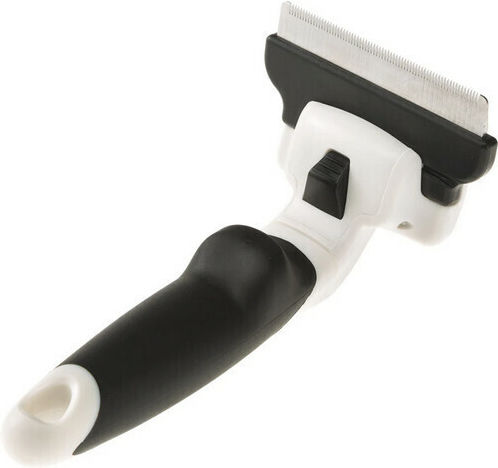 Ferplast Trimmer Gro 5775 Kamm Groß für kurzhaarige Hunde mit Rasiermesser zur Haarentfernung