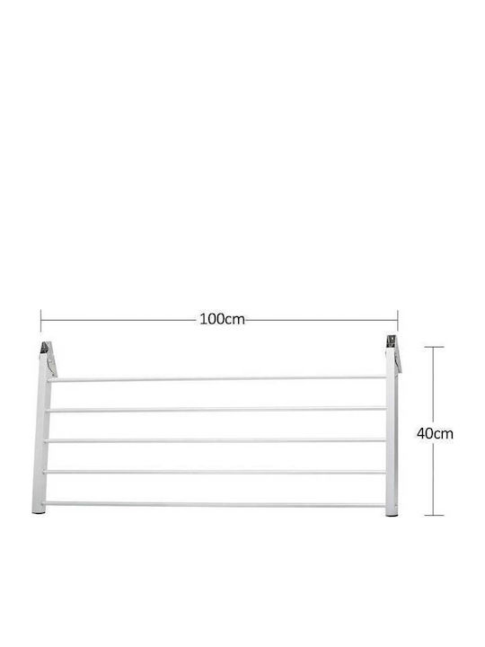 Grekon Απλώστρα Βιδωτή από Αλουμίνιο 100x40cm