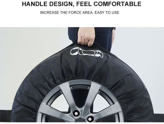 RAZ211 Covers for Car Tires 76.4cm 4pcs Black