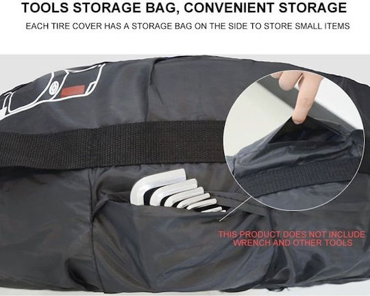 RAZ211 Covers for Car Tires 76.4cm 4pcs Black