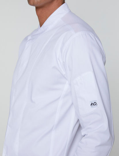 Ayo Mantel Koch 100% Mikrofaser Unisex Weiß mit Langärmelig 22CJU2