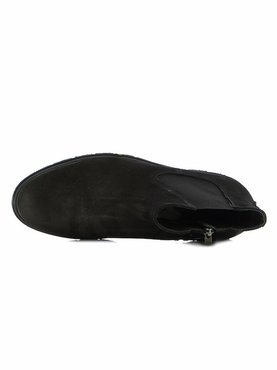 Suede Chelsea-Stiefel Herrenstiefel Schwarz