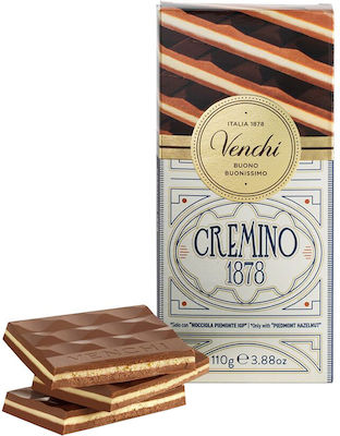 Venchi Cremino 1878 Chocolate Milk Almond cream Gluten-Free 110gr 1pcs