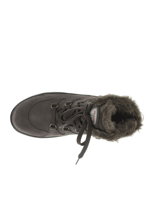 Venus 873 Suede Γυναικεία Αρβυλάκια με Γούνα Καφέ
