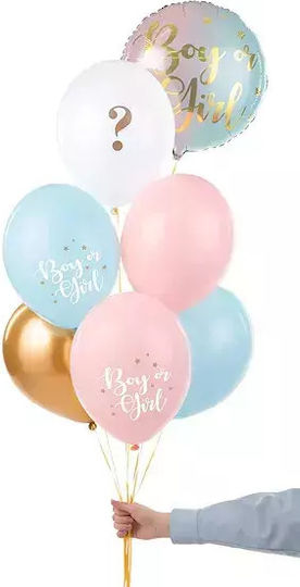 Σετ 6 Μπαλόνια Gender Reveal Latex Πολύχρωμα Boy or Girl 30εκ. (Διάφορα Χρώματα)