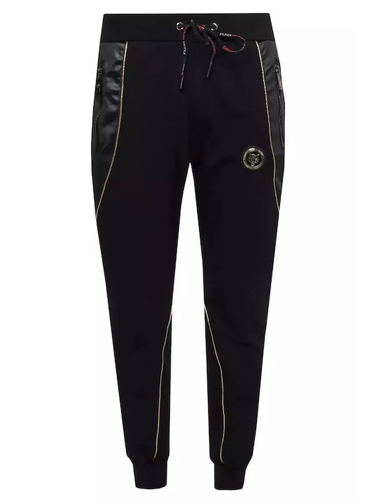 Plein Sport Pantaloni de trening cu elastic Negru