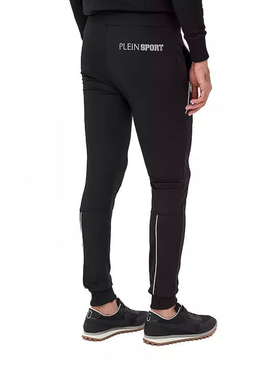 Plein Sport Pantaloni de trening cu elastic Negru