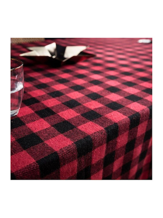 Gofis Home Christmas Tablecloth Fabric Red L180xW135cm.