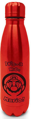 Pyramid International Kids Aluminium Thermos Water Bottle Nintendo Red 540ml