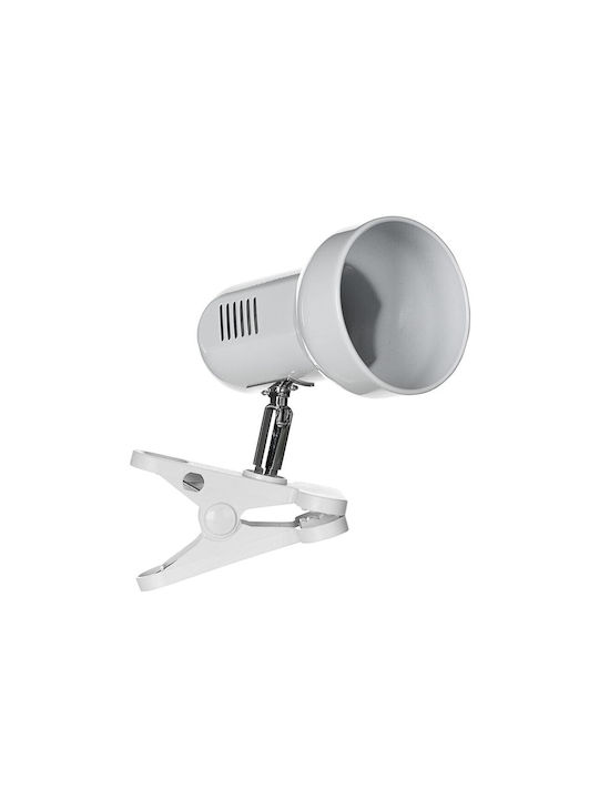 Active Jet AJE-CLIP White Schreibtischlampe für Fassung E27 und Clip in Weiß Farbe AJE-CLIP LAMP WHITE