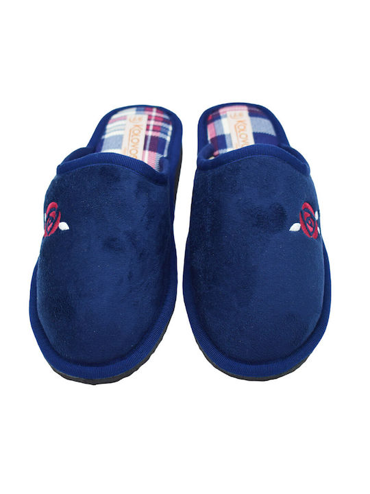 Kolovos Women's Slipper In Navy Blue Colour