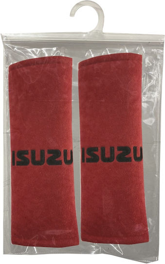 Race Axion Autositzgurt-Pads Isuzu Rot 2Stück