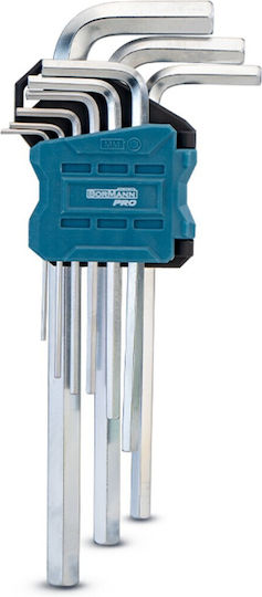 Bormann Pro Σετ 9 Κλειδιά Allen σε Σχήμα L BHT7244