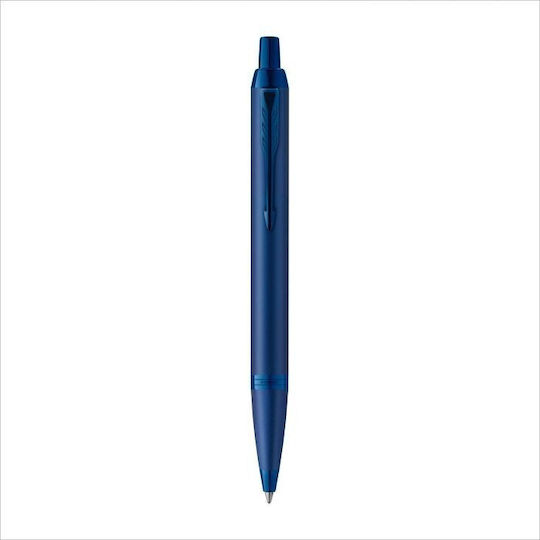 Parker I.M Mono Pen Set Ballpoint Medium with Fountain Pen Medium made of Steel Blue in a case (in a paper cassette)