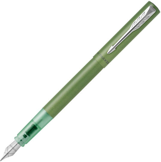 Parker Vector XL Stiftset Rollerball mit Füller Green CT in einem Etui (in Metallic-Kassette)